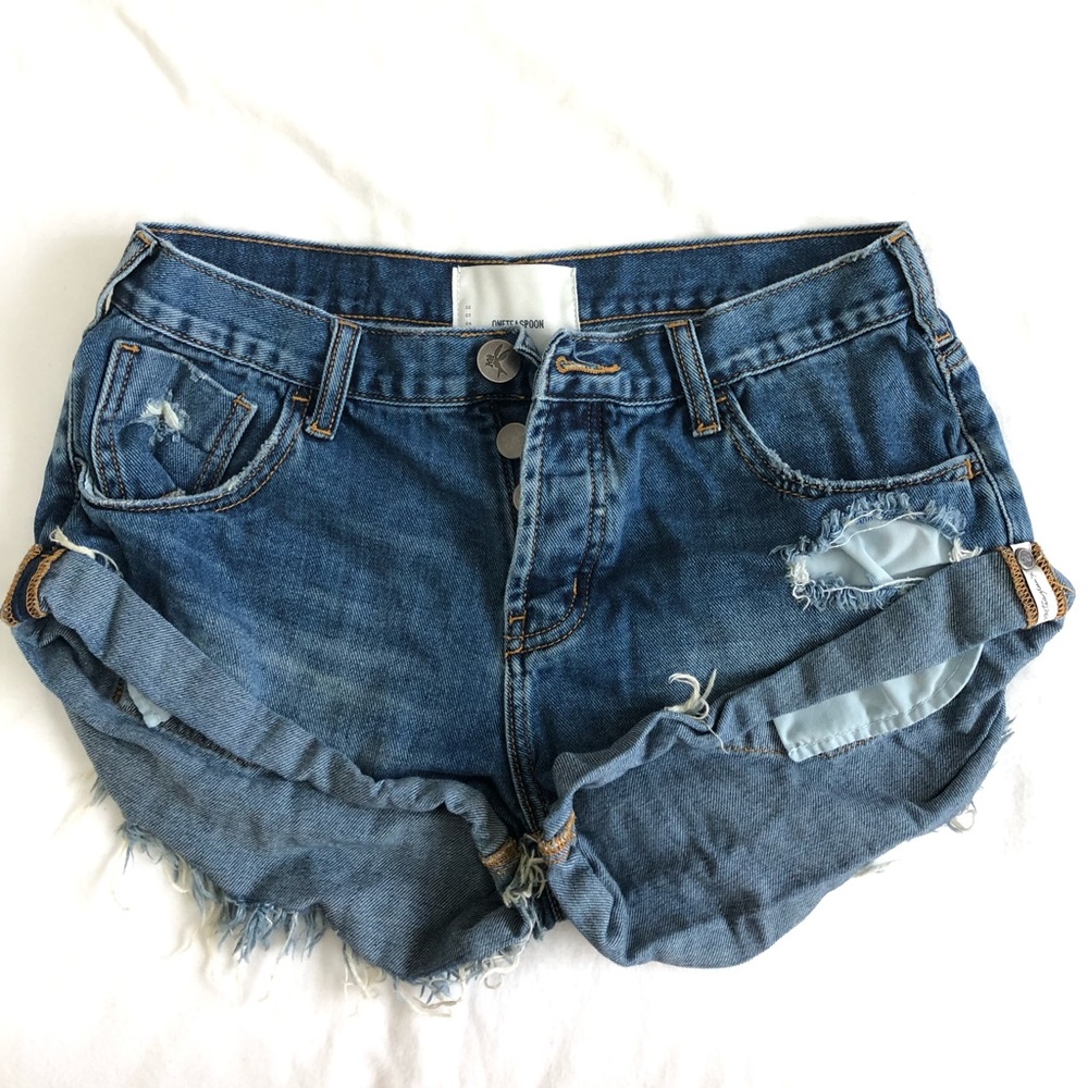 Distressed Jean shorts